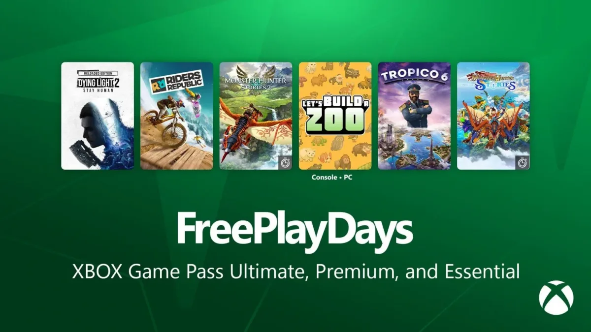 Xbox Free Play Days kapsamında Dying Light 2, Riders Republic, Monster Hunter Stories 1 ve 2, Let’s Build a Zoo ve Tropico 6 kapakları