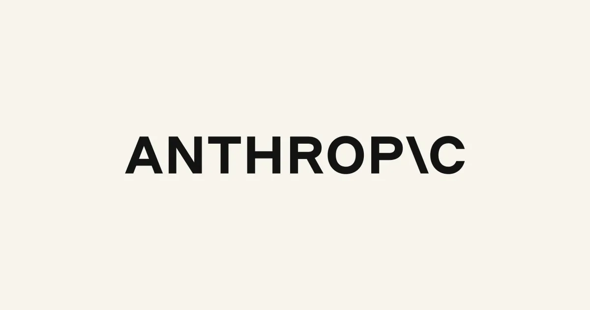 Açık renk zemin üzerinde siyah Anthropic logosu