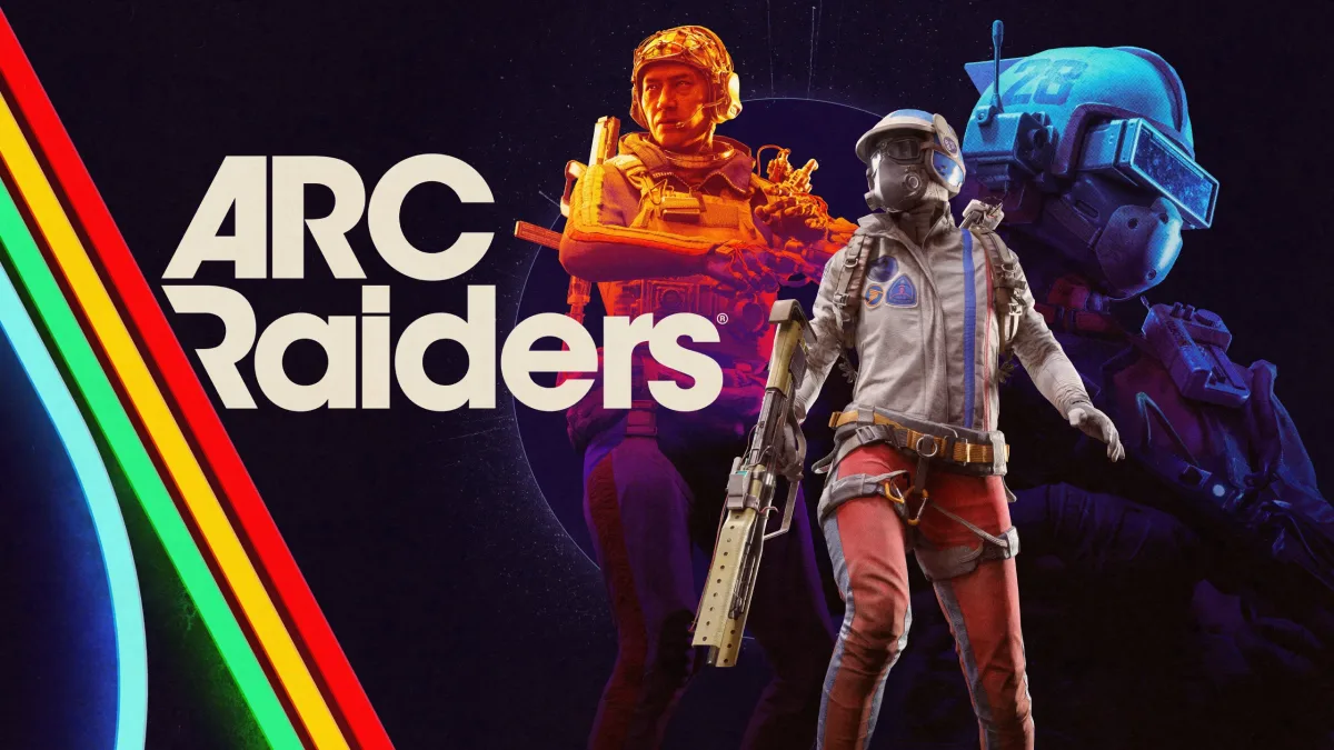 ARC Raiders logosu ve üç farklı donanımlı akıncının yer aldığı resmi tanıtım görseli