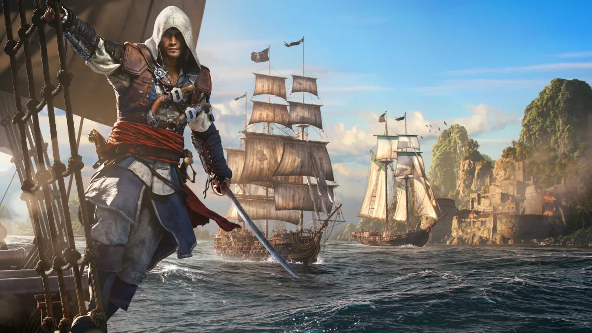 Assassin’s Creed Black Flag Resynced’de Edward Kenway ve yelkenli gemiler