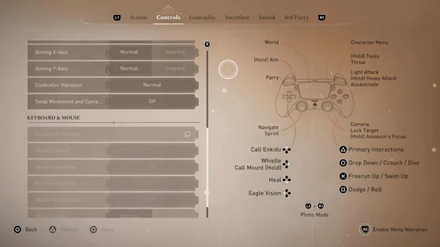 Assassin's Creed Mirage Kontrol Cihazı Ayarları Rehberi