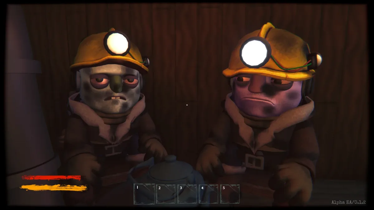 Coal Duty’de lambalı baret takan iki madenci
