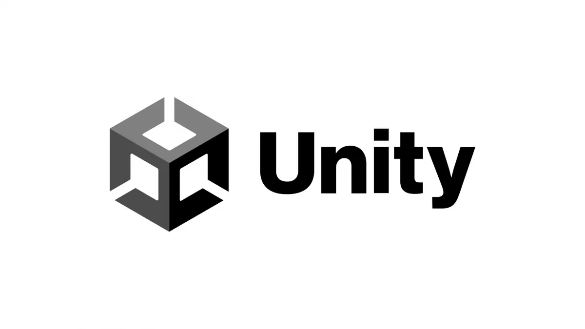 Beyaz zemin üzerinde Unity logosu