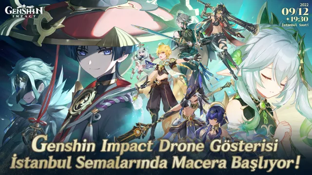 HoYoverse, Genshin Impact Türkçe Dil Desteği İçin Drone Gösterimli Kutlama Yapacak