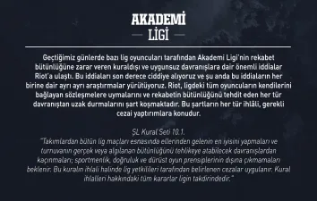 LoL Akademi Ligi Karıştı Riot Soruşturma Başlattı