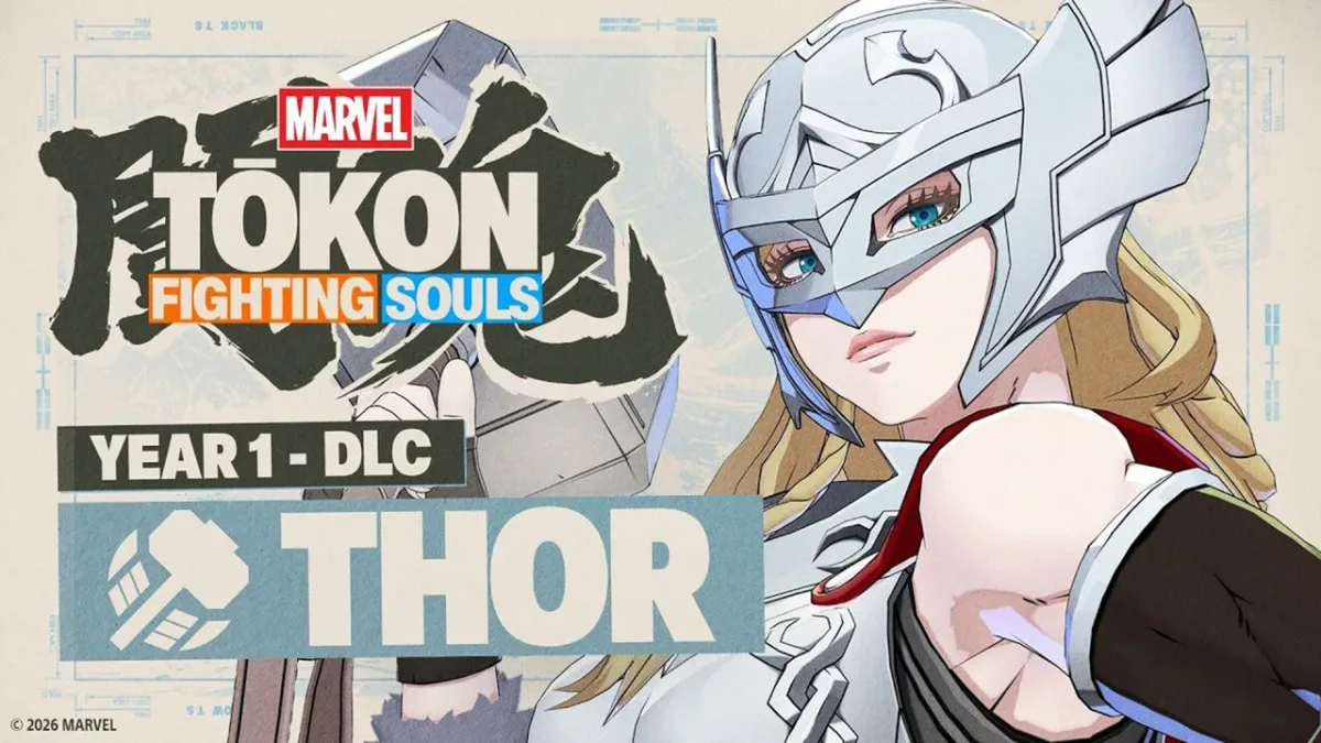 Marvel Tōkon logosunun yanında Jane Foster’ın Thor’u