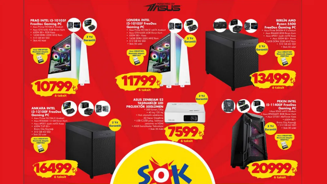 ŞOK'tan Oyun Bilgisayarları Satışı için Özel Katalog