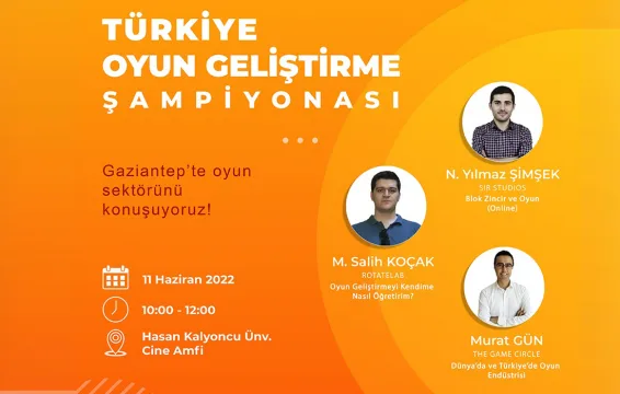 Türkiye Oyun Geliştirme Şampiyonası Bu Hafta Gaziantep'te