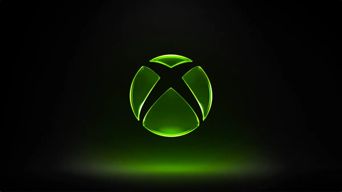 Siyah arka plan üzerinde yeşil Xbox logosu