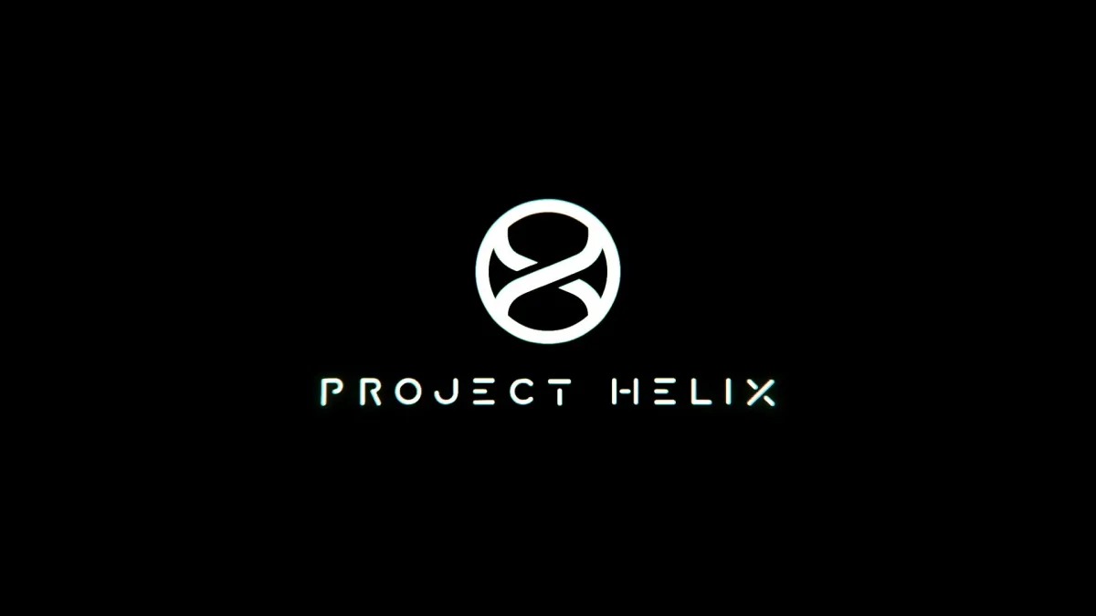 Siyah zemin üzerinde Project Helix simgesi ve yazısı