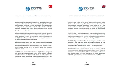TRWEB3 Yapay Zeka Tarafından Yazılan Dünya'nın İlk Türkçe Web3 Makalesini Yayımladı