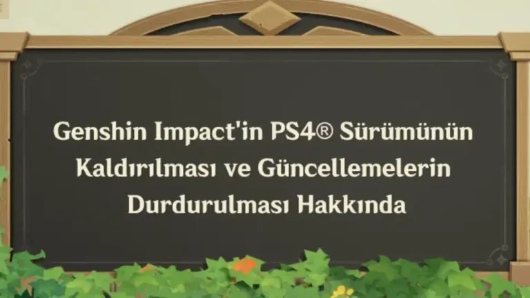 Genshin Impact PS4 Duyuru