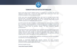 Türkiye Web3 İnisiyatifi 11.11.2022 Kamuoyu Duyurusu